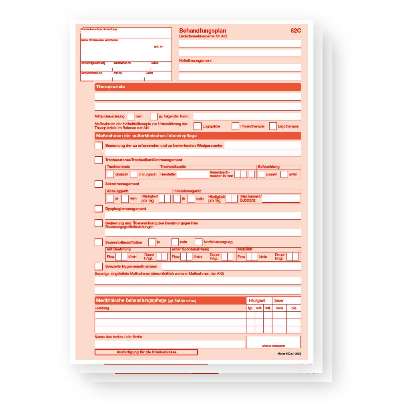 Muster C Behandlungsplan F R Au Erklinische Intensivpflege