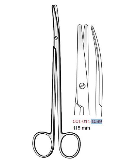 Metzenbaum Schere st/st gebogen AP 25 11,5cm zum Einmalgebrauch