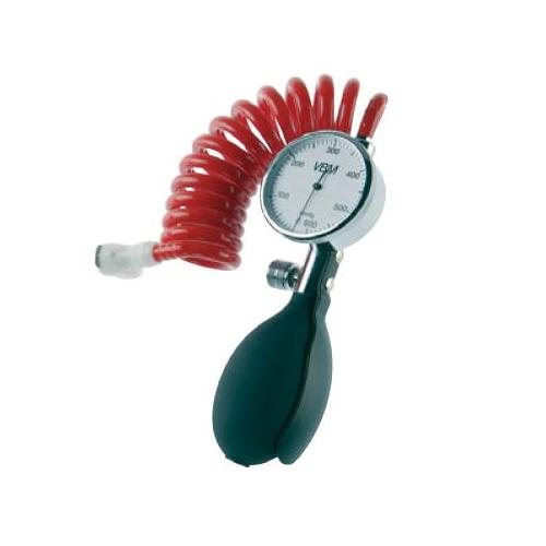VB MEDIZINTECHNIK GMBH SULZ Manometer 600 mmHg Handgebläse mit rotem spiralverlängerungschlauch
