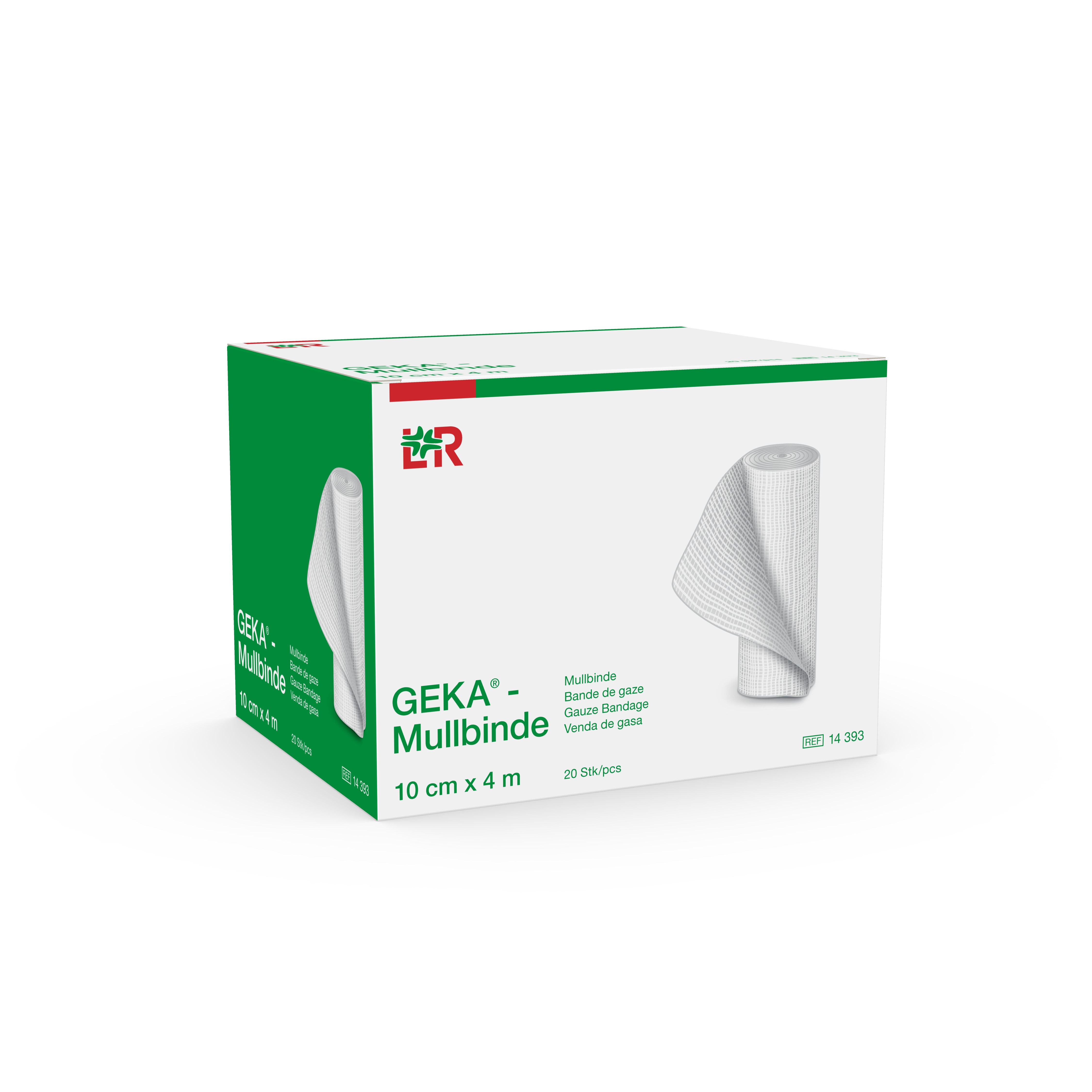 Lohmann & Rauscher International GmbH & Co. KG GEKA-Mullbinde 10cmx4m, einzeln verpackt, 20-fädig - Bild 2
