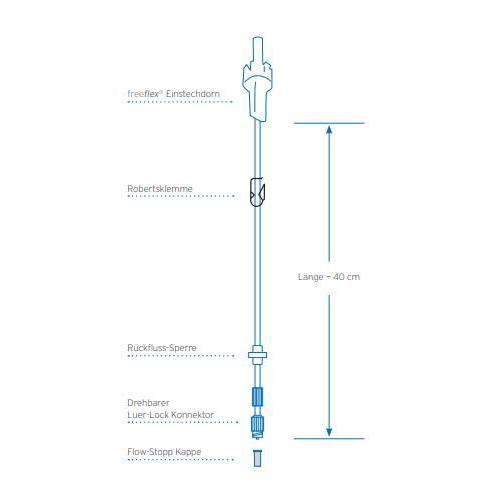Secondary Line SL 00 FX 45cm PK 60 Infusionsbesteck