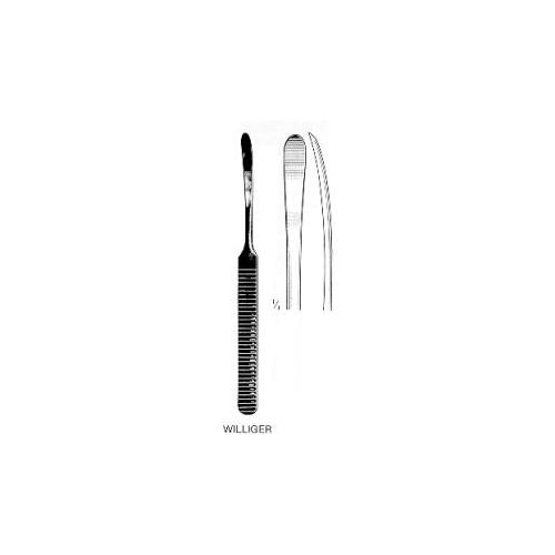 VEHU-MEDICAL Raspatorium nach Willinger 6 1/4 Z Länger 160mm, breit 6mm