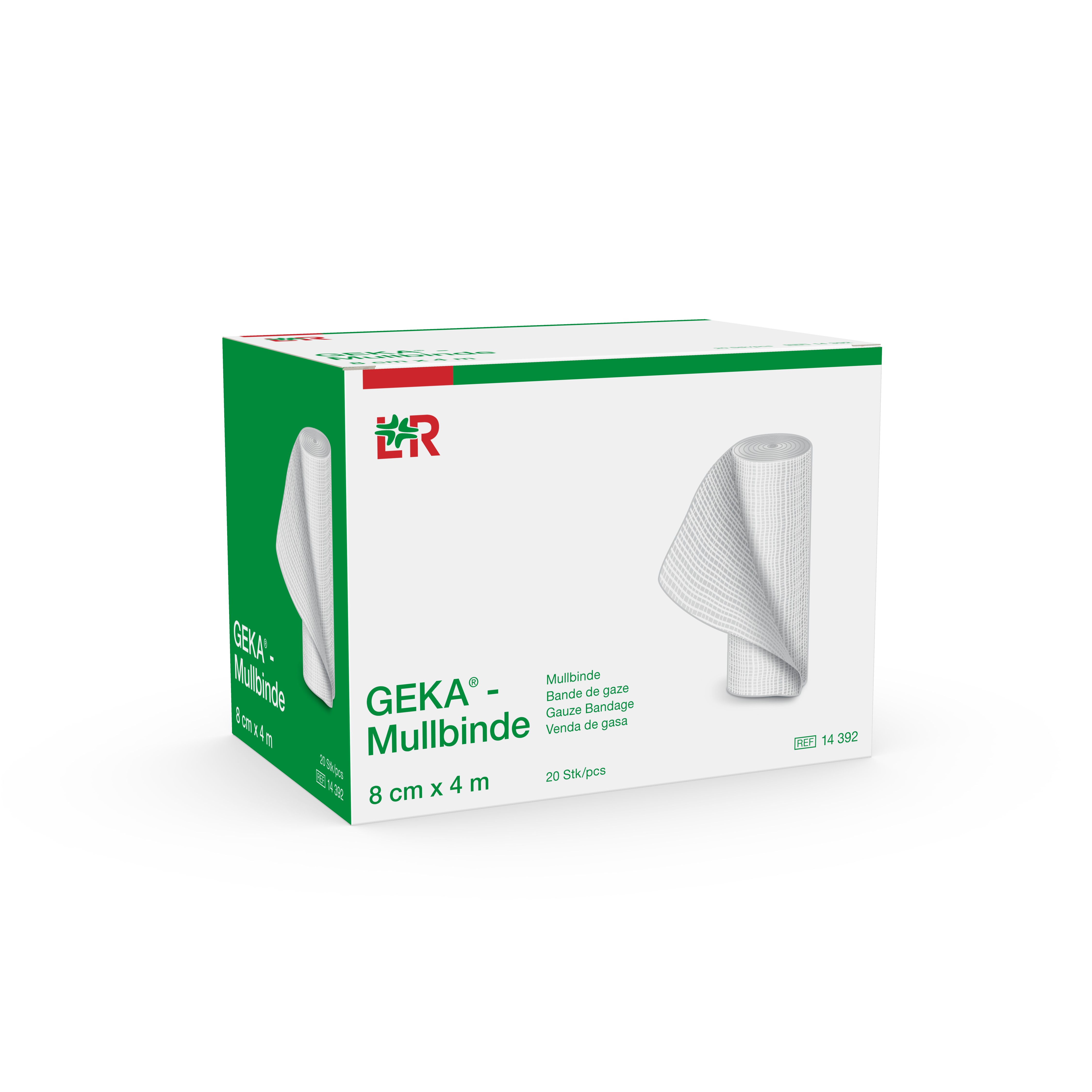 Lohmann & Rauscher International GmbH & Co. KG GEKA-Mullbinde 8cmx4m, einzeln verpackt, 20-fädig - Bild 2