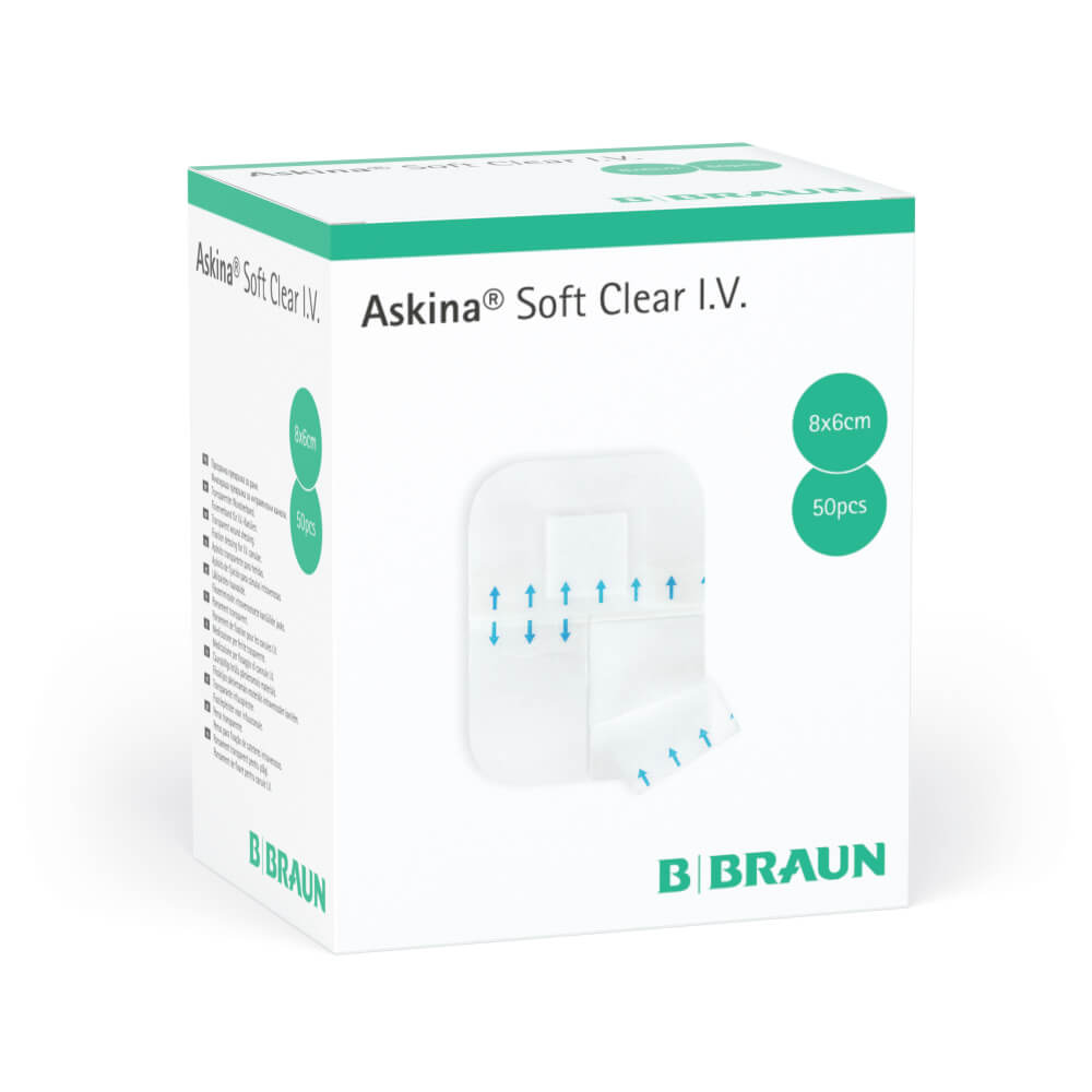 B. Braun Melsungen AG Askina Soft Clear I.V. 8 cm x 6 cm 50 Stück transparent, Kanülenfixierverband - Bild 3