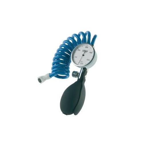 VB MEDIZINTECHNIK GMBH SULZ Manometer 600 mmHg Handgebläse mit blauem spiralverlängerungschlauch