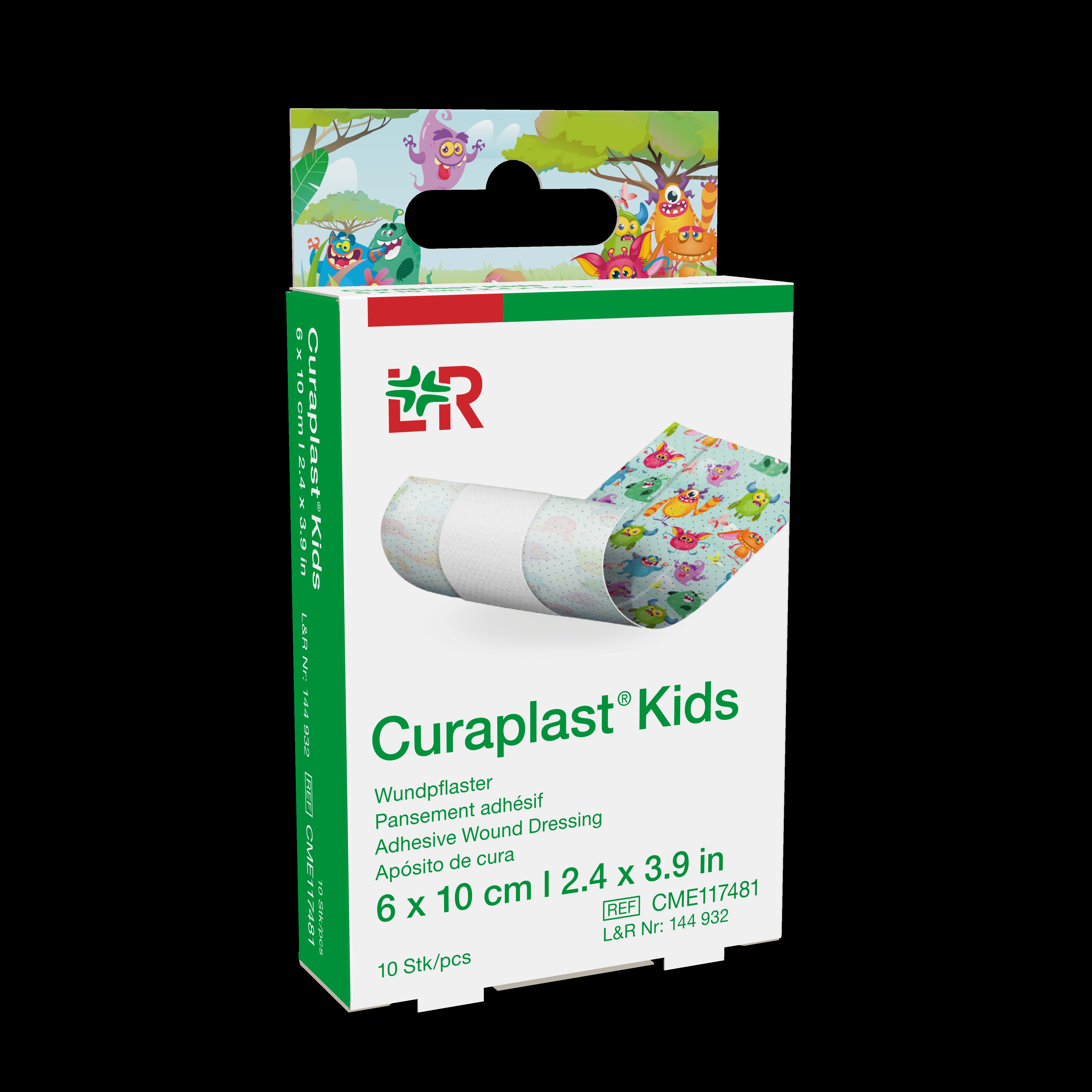 Curaplast kids, zuschneidbar 6cmx1m, 10 Abschnitte á 10cm