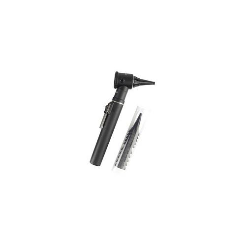 Pen-Scope Otoskop 2,7V Vakuum schwarz mit 10 Ohrtrichtern, Nylon-Tasche