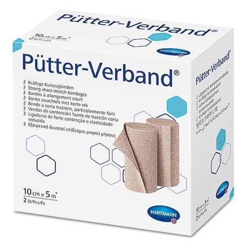Paul Hartmann AG Pütter-Verband 8cm / 10cmx5m AP 2 kräftige,textilelast.Kurzzugbinden