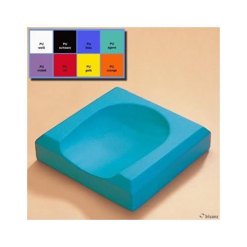 BISANZ Kopflagerungskissen flach blau 22cmx22cmx5cm
