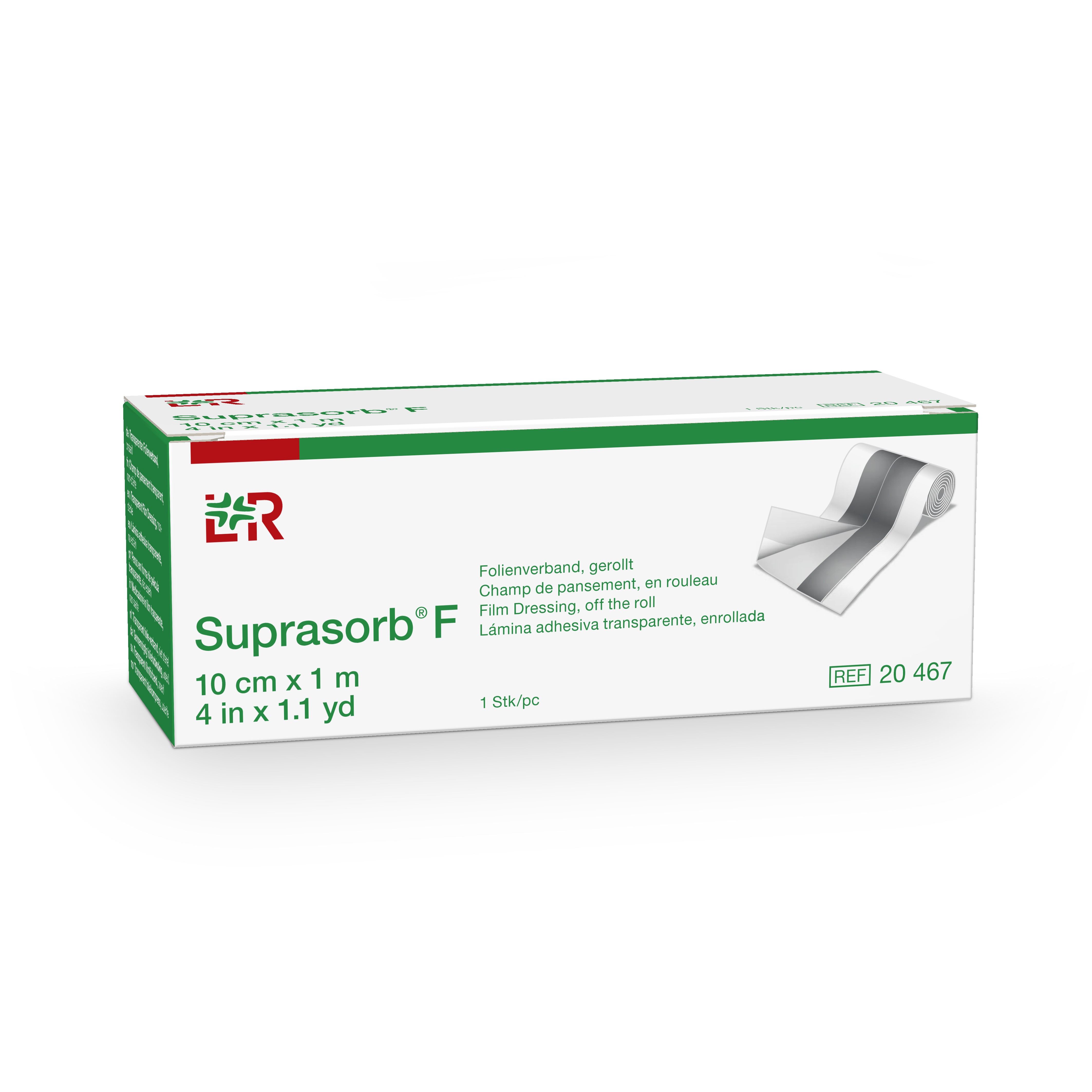 Suprasorb F Folien-Wundverband gerollt, 10cmx1m
