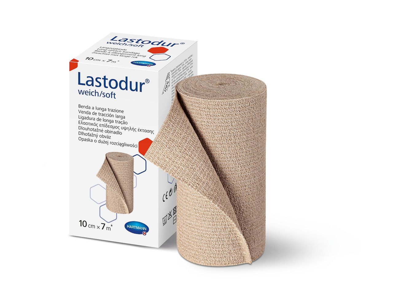 Lastodur weich/soft 6cm x 7m einzeln, dauerelast. Langzugbinde