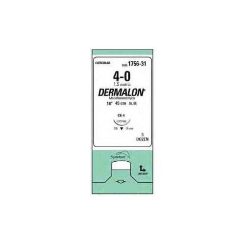 Medtronic, Inc. Dermalon 4/0 blau 8886175731 AP 36 C-13 75cm - Bild 2