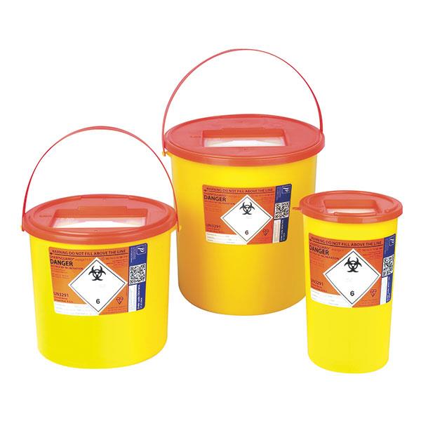 servoprax GmbH Sharpsguard Abfallcontainer 11,5 Liter rund, mit Tragebügel
