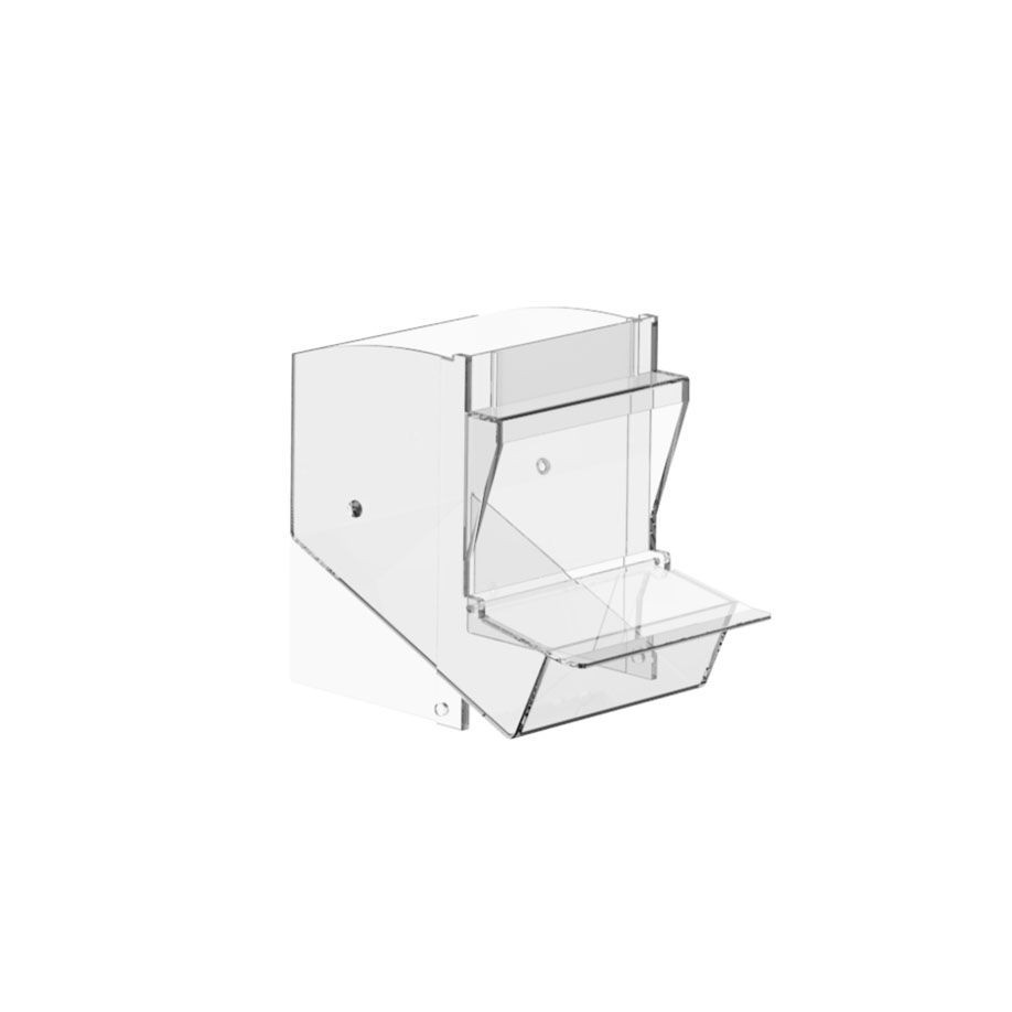 Einzelschütte klein 110x145x150mm passend für 5er-Set,m.Staubschutzdeckel