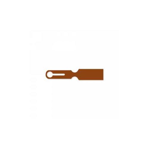 Siebkorbanhänger aus Kunststoff AP 250 braun, blanko, 160x35mm