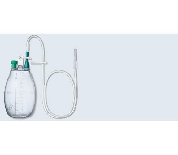 pfm Hochvakuum-Redonflasche 200ml MA 40 OP-System,Schl.150cm, LL