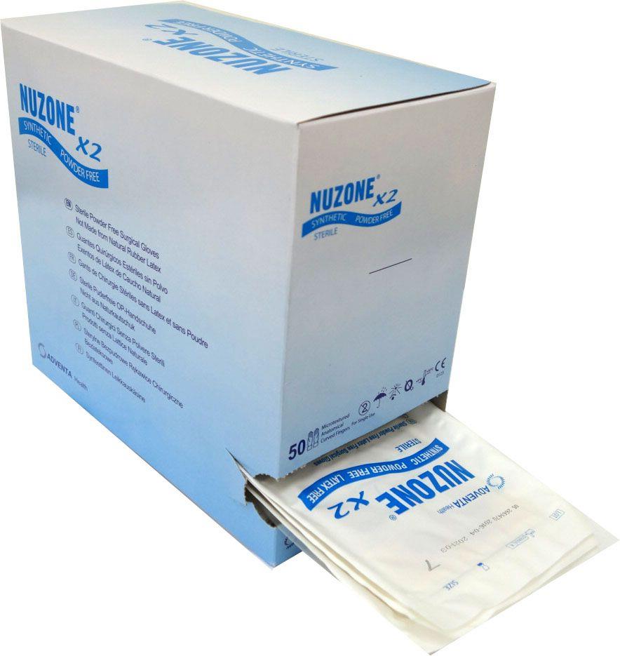 Nuzone X2 Enhanced OP-Handschuhe Gr.7,5 AP 50 steril, latexfrei, puderfrei