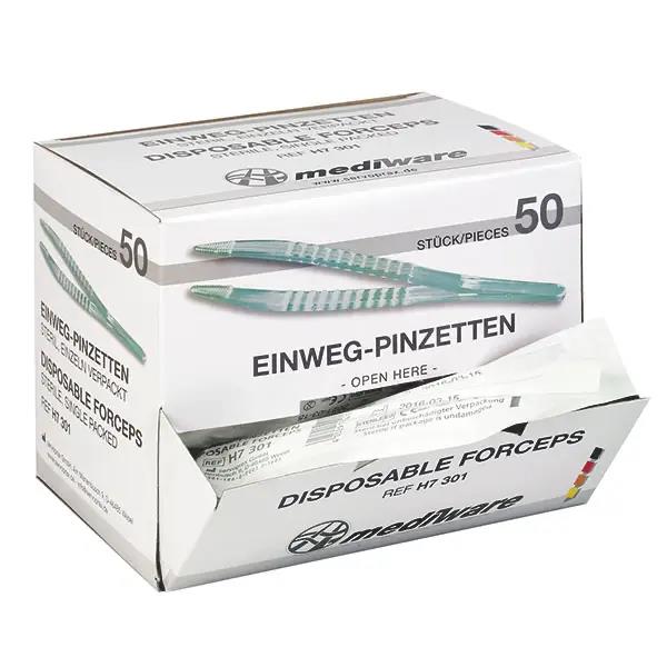 servoprax GmbH Mediware Einmalpinzetten PK 50 steril, anatomisch 12,5cm - Bild 2