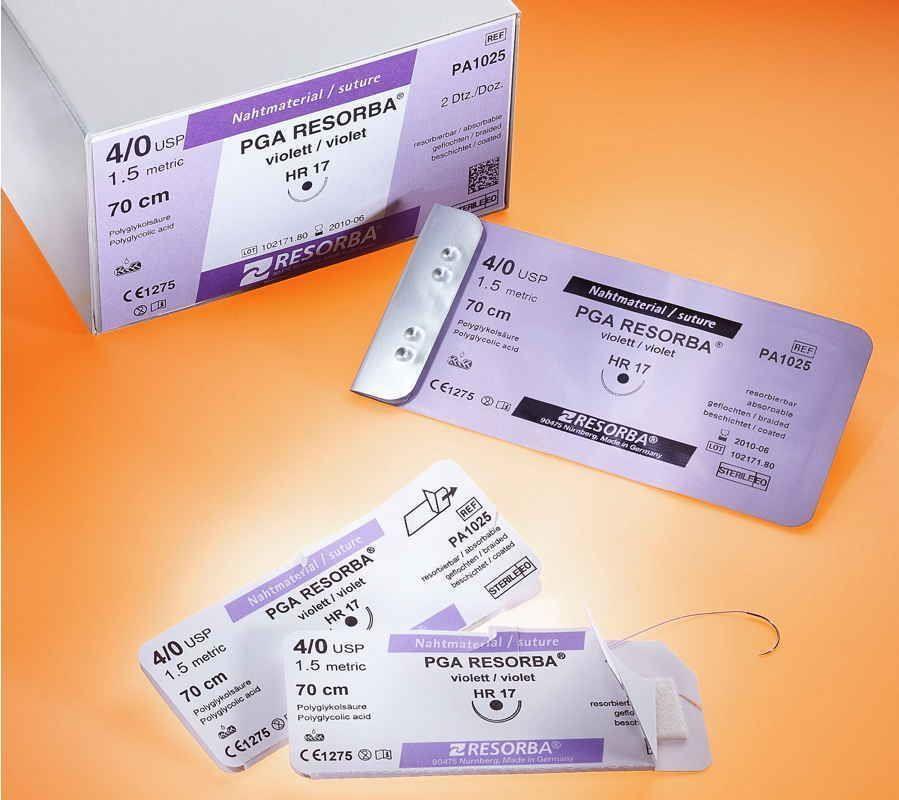 Resorba Medical GmbH PGA Resorba 4/0 violett gef.PA11418 AP 24 DS 18 45cm