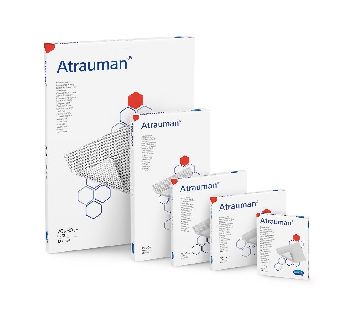Atrauman 5 x 5cm steril AP 10 wirkstofffreie Salbenkompr.