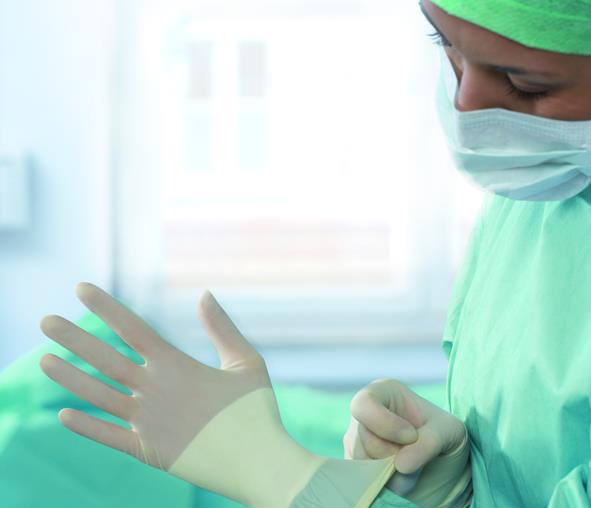 Sempermed Derma PF OP-Handschuh Natur- latex pf, weiß, Gr.9, steril, 50 Paar