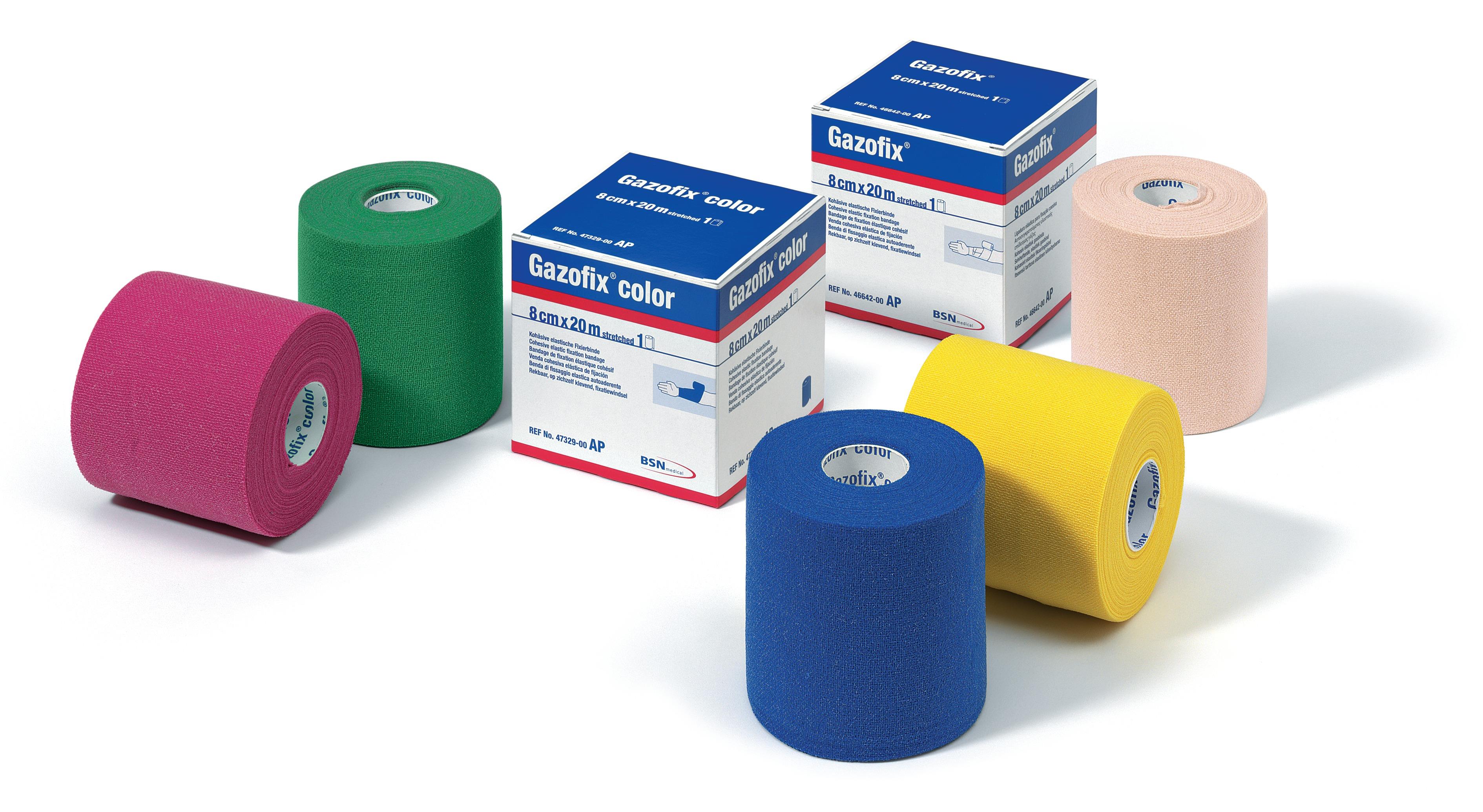 Gazofix color latexfrei 8cm x 20m gelb AP 6 kohäsive elast. Fixierbinde