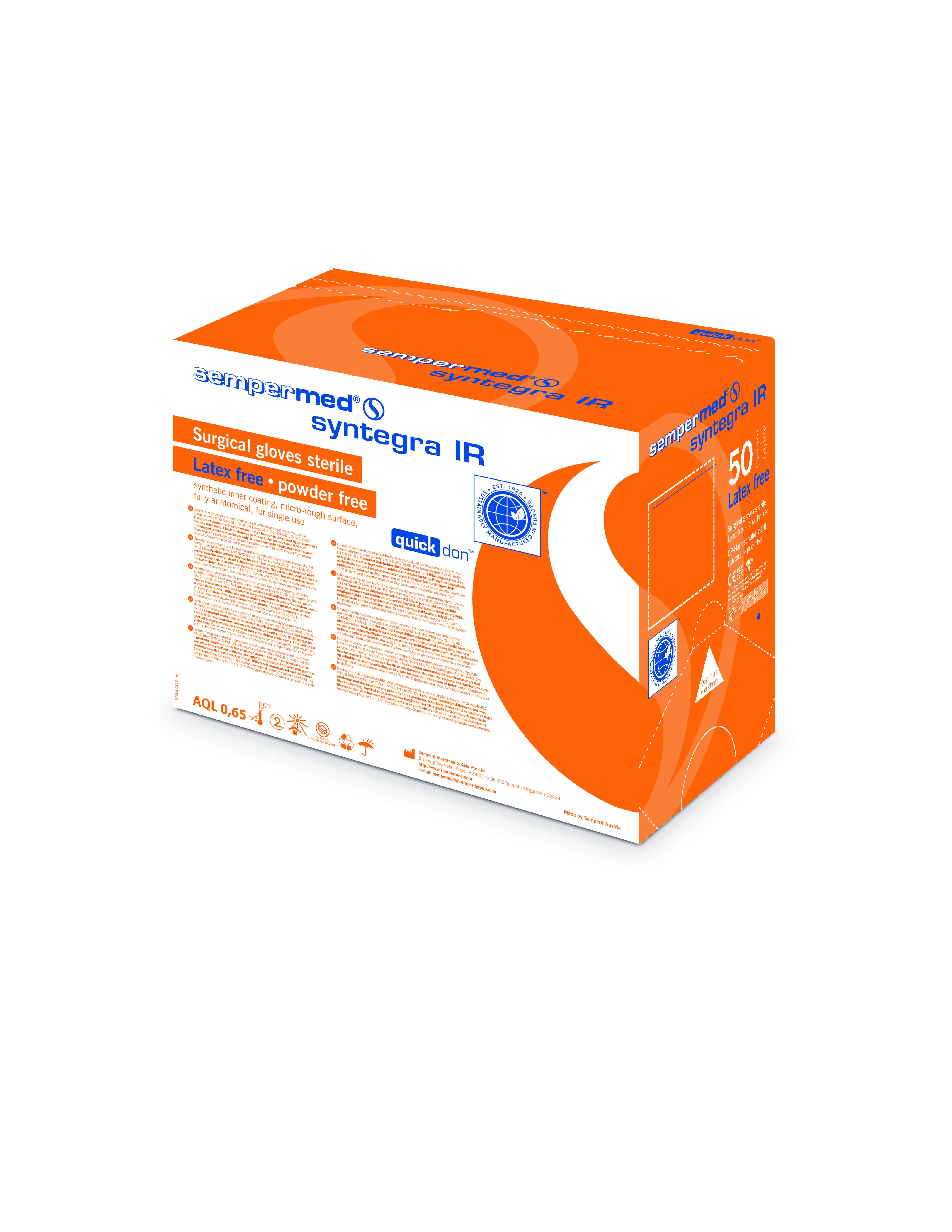 HARPS INVESTMENT ASIA PTE. LTD. Sempermed Syntegra IR OP-Handschuh polyisopren, pf, ib, Gr. 7, 50 Paar - Bild 3