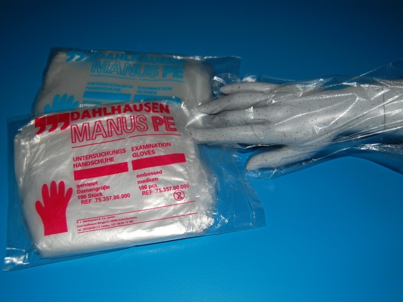 Dahlhausen PE-Handschuhe Damen AP 100 gehämmert, Polybeutel