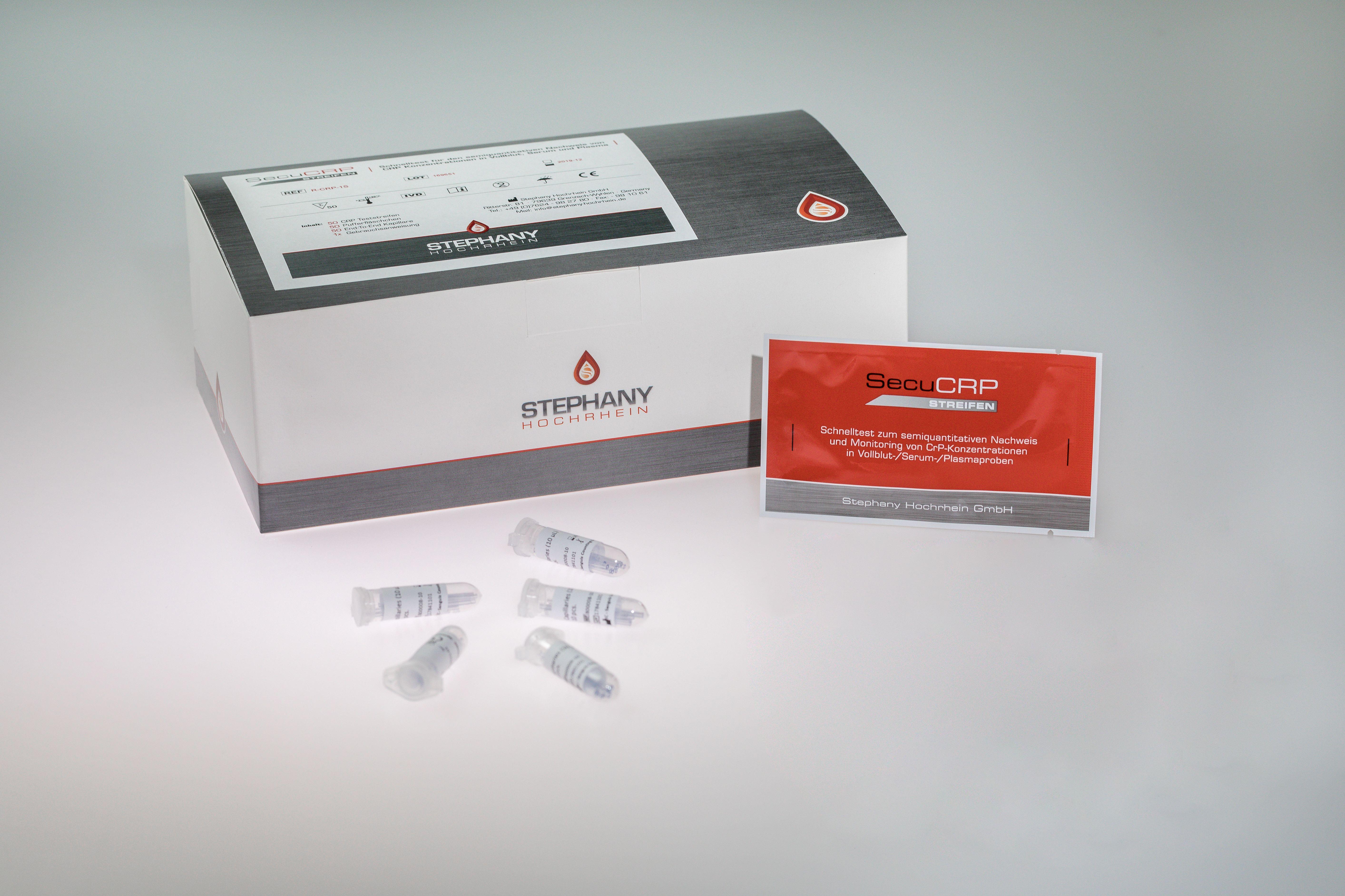 Secu CRP Testkit AP 50 f.Voll-Kapillarblut, Serum o. Plasma