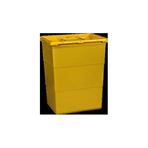 Sarstedt AG & Co. KG Multi Safe eco 50 gelb, eckig MA 5 Kanülenabwurfbehälter 50 Liter
