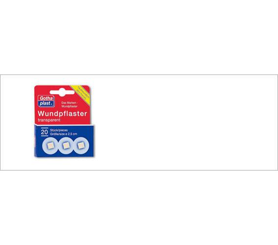 Gothaplast Wundpflaster transparent AP 20 2,5cm Durchmesser rund