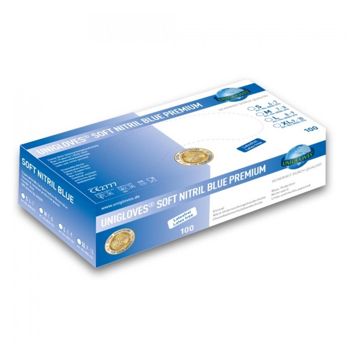 Unigloves Soft Nitrilhandschuhe Blue Premium 100 Stück
