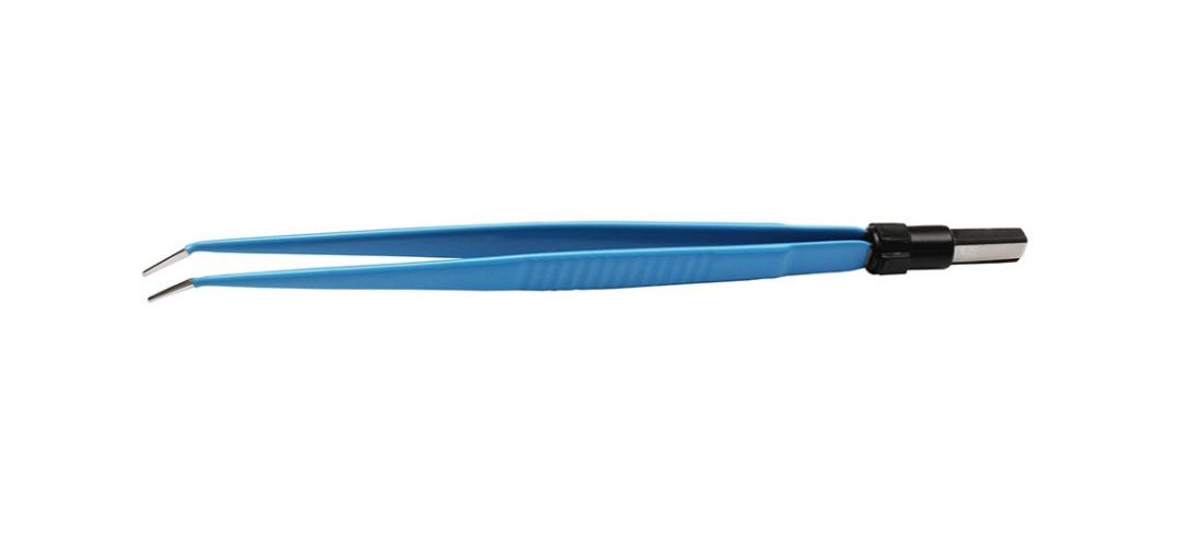 Einmal bipolare Pinzette mit Kabel 5m PK 20 15,5cm abgew. Spitze 2mm f.Martin
