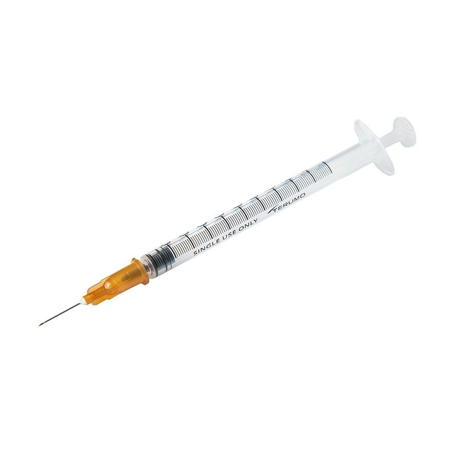 Terumo Tuberkulinspritzen 1ml PK 100 m. Kanüle 26G x 1/2" 0,45 x 13mm