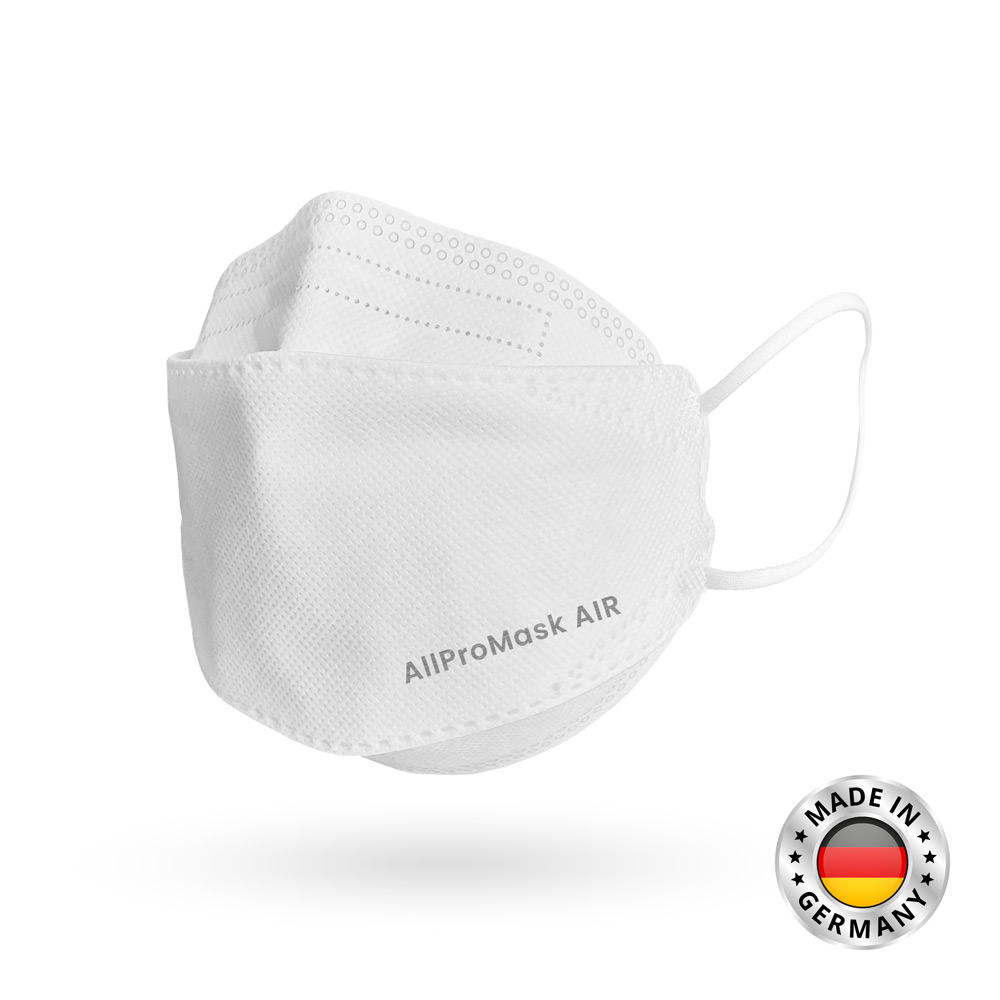 AllProMask AIR, Fish-Type-Maske, FFP2 NR, weiß, Made in Germany, 20er Karton