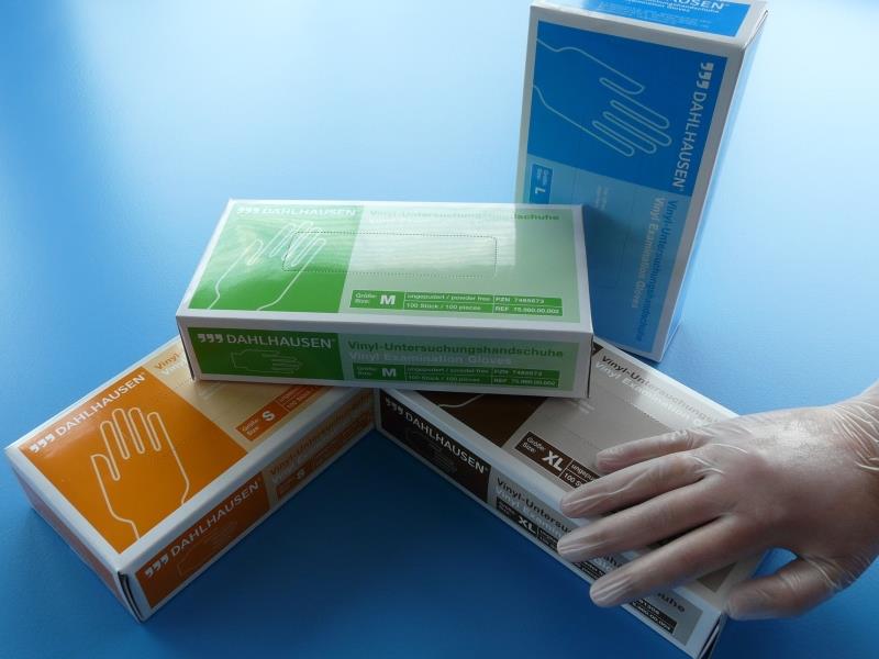Vinyl-Handschuhe groß PK 100 ungepudert