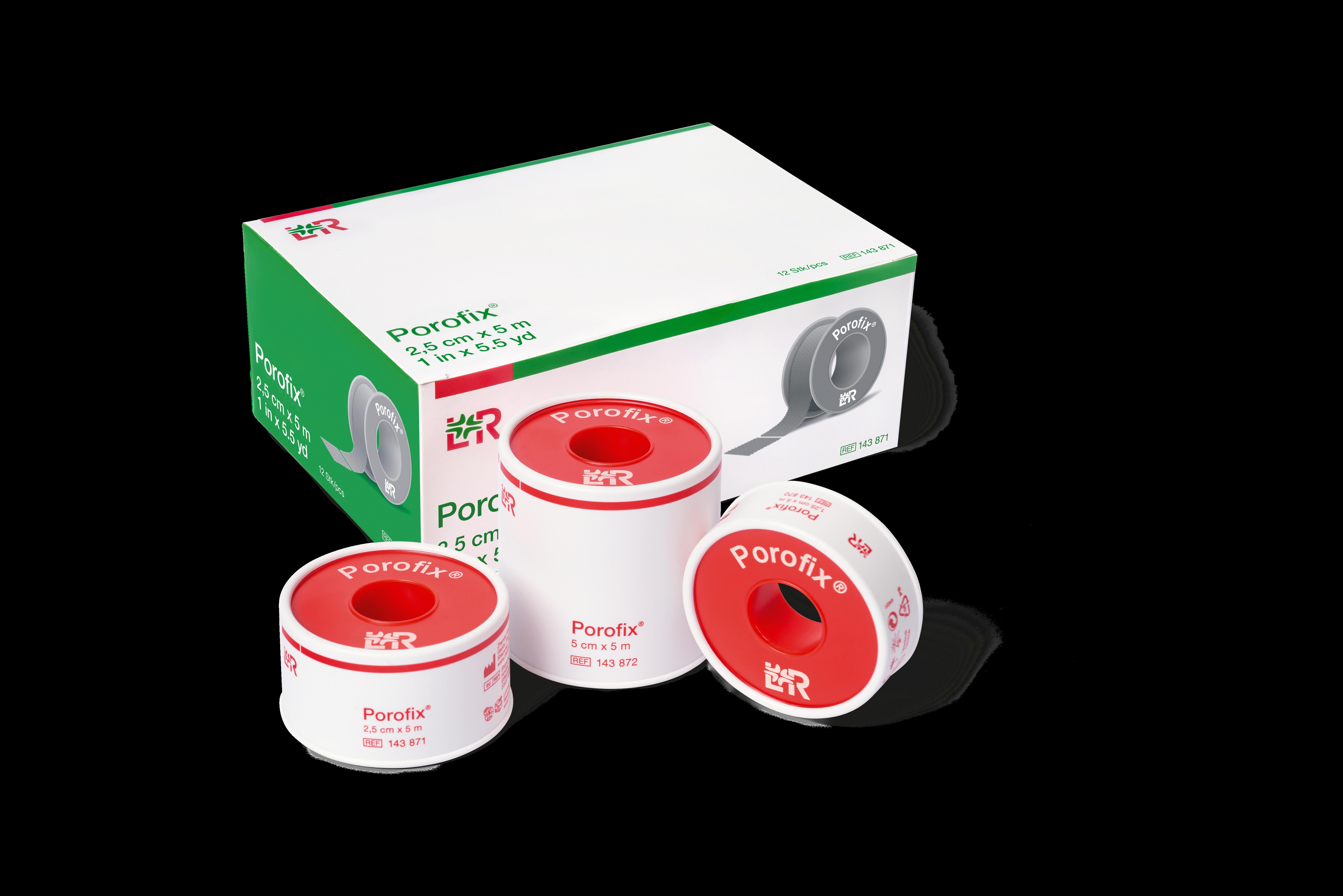 Porofix Heftpflaster 5cmx5m, Schutzring