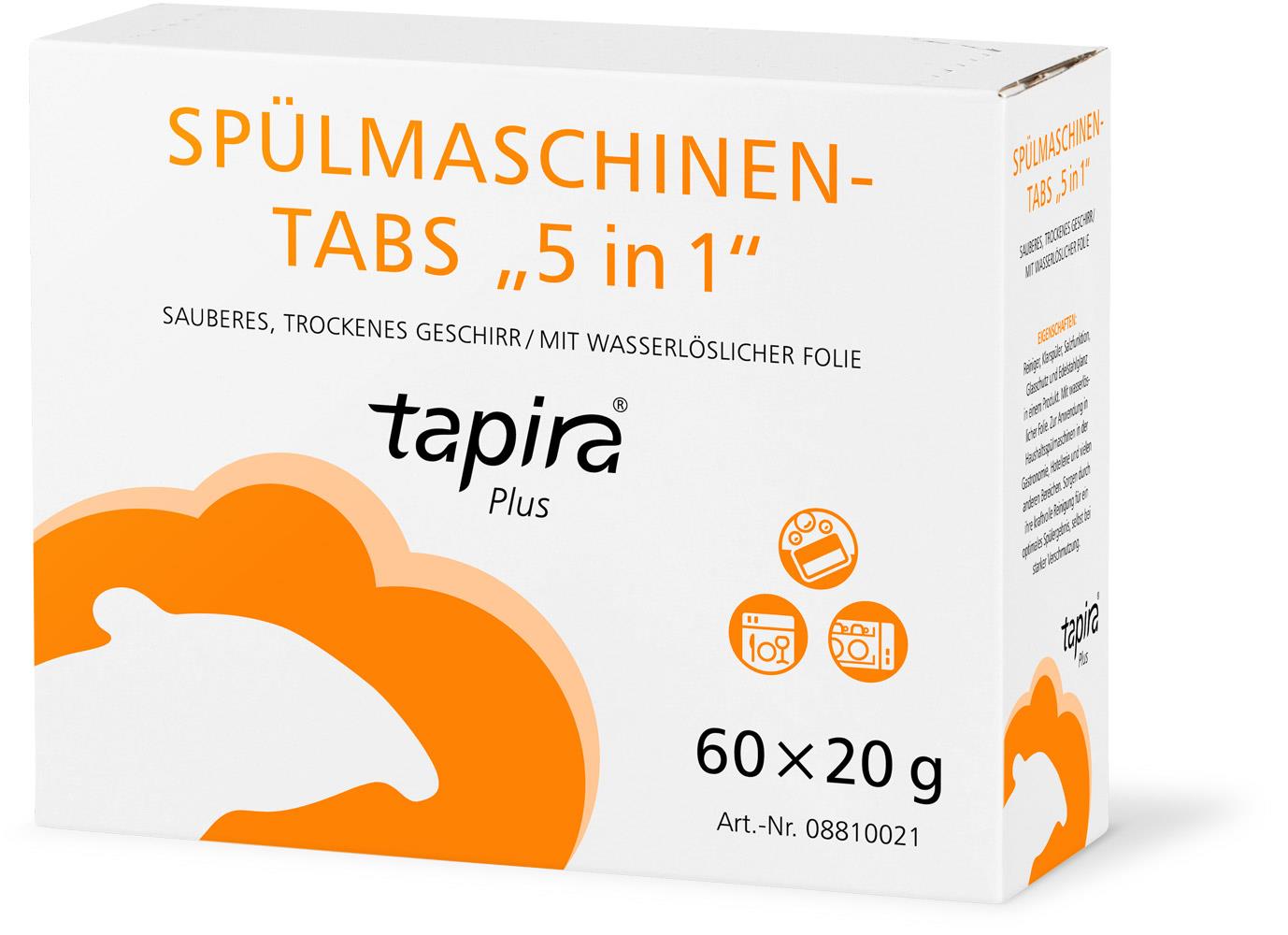 Tapira plus Spülmaschinen Tabs 5in1 AP 60x20g
