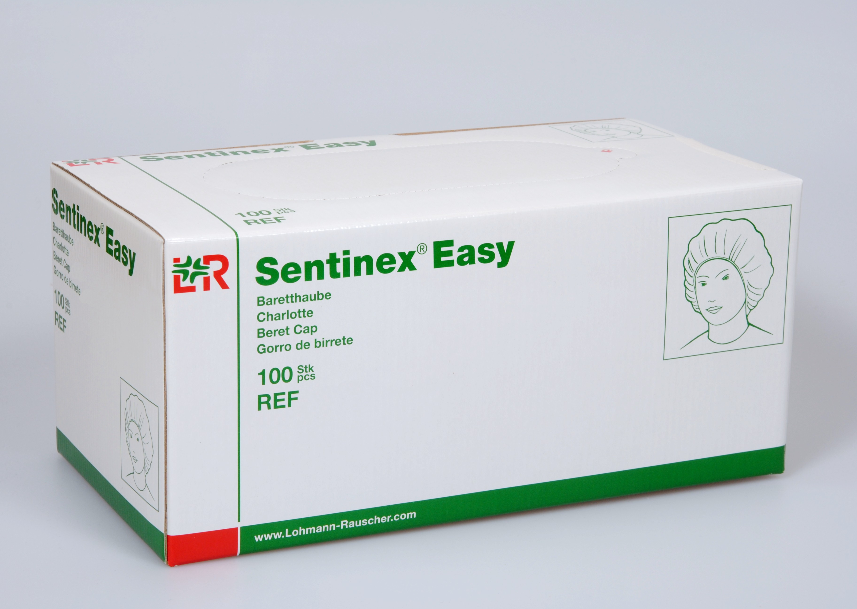 Lohmann & Rauscher International GmbH & Co. KG Sentinex Easy Baretthaube, grün, 100 Stk