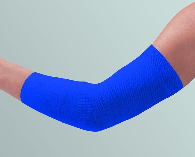 Lenkelast color Universalbinde 6cmx5m, 10 St.lose im Kt., blau