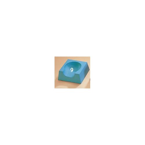 Röntgenkopfteil Nr.9 blau f.Rückenlage 25x25x10cm