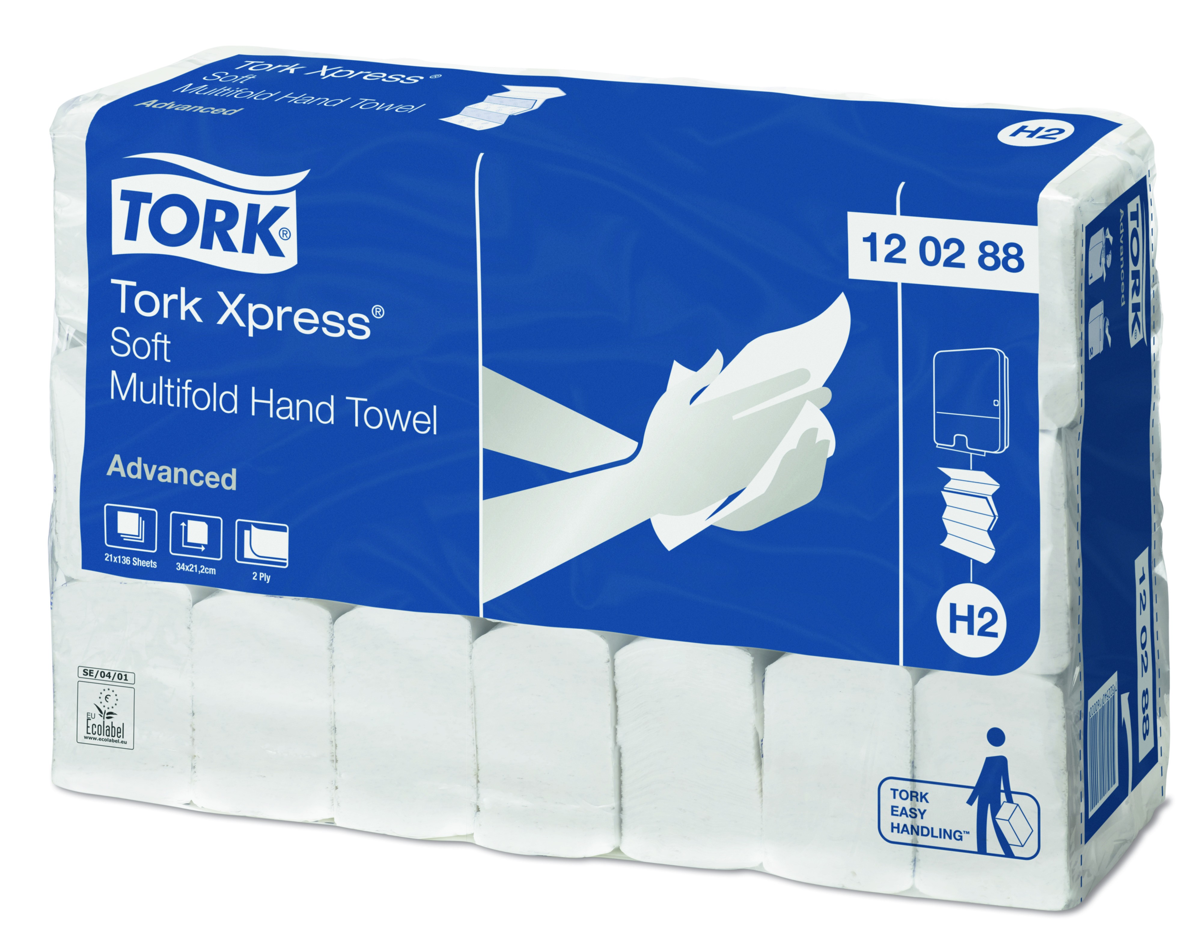 Tork Xpress Multifold Handtücher weiß AP 2856, 21x34cm