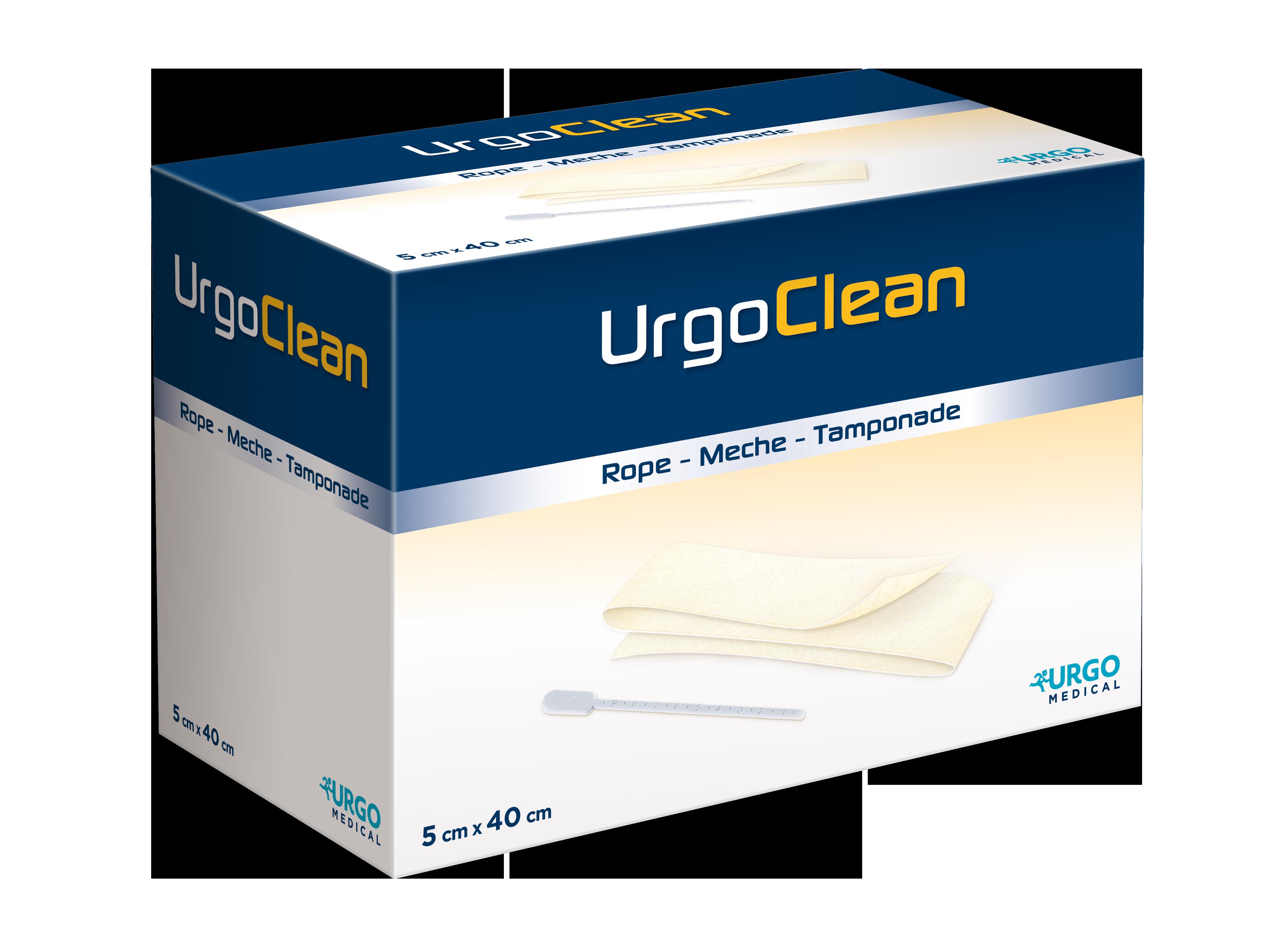 Urgo GmbH Urgoclean Tamponade 2,4x40cm AP 5 Hydroreinigende Polyacrylatfasern