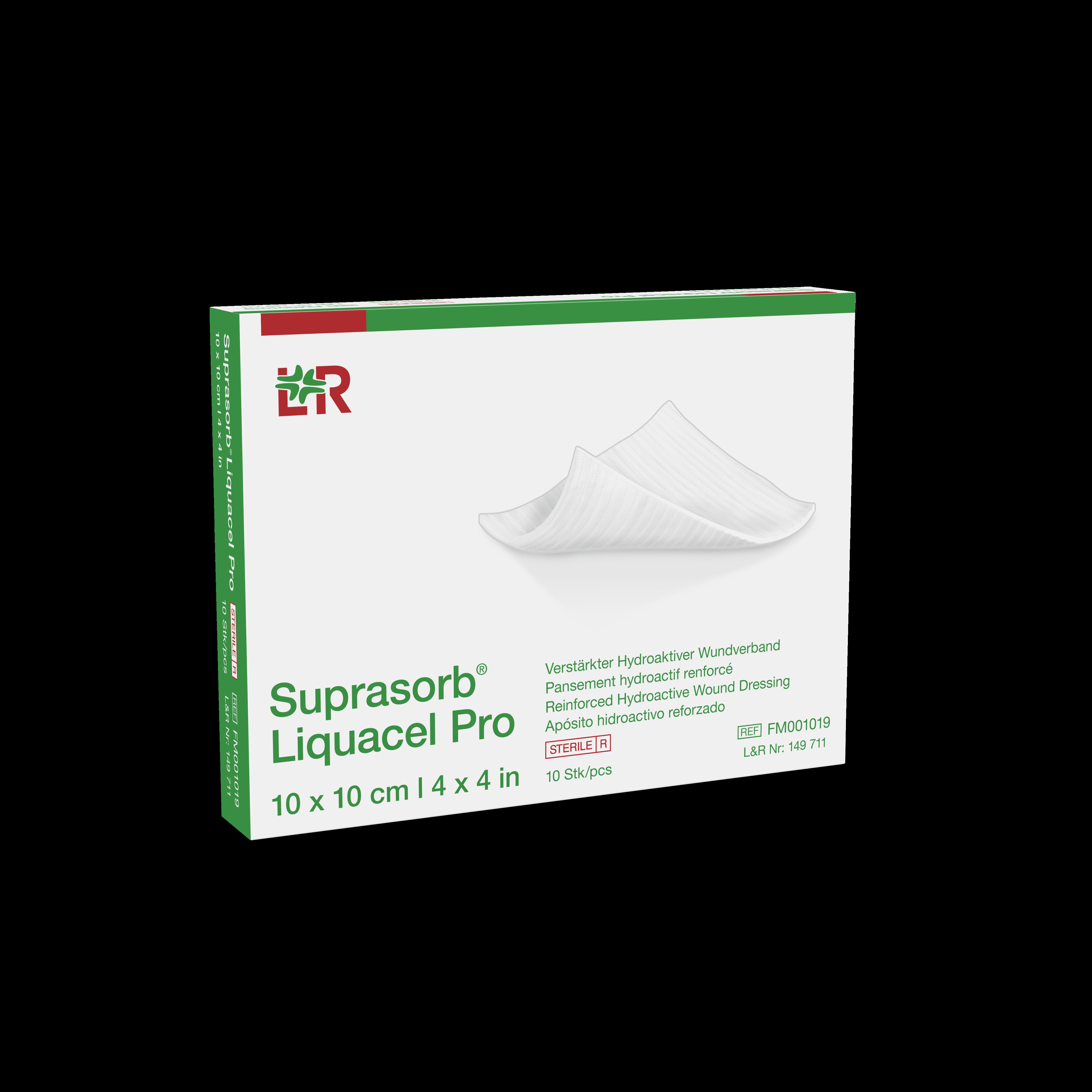 Suprasorb Liquacel Pro steril, 10x10cm, 10 Stück