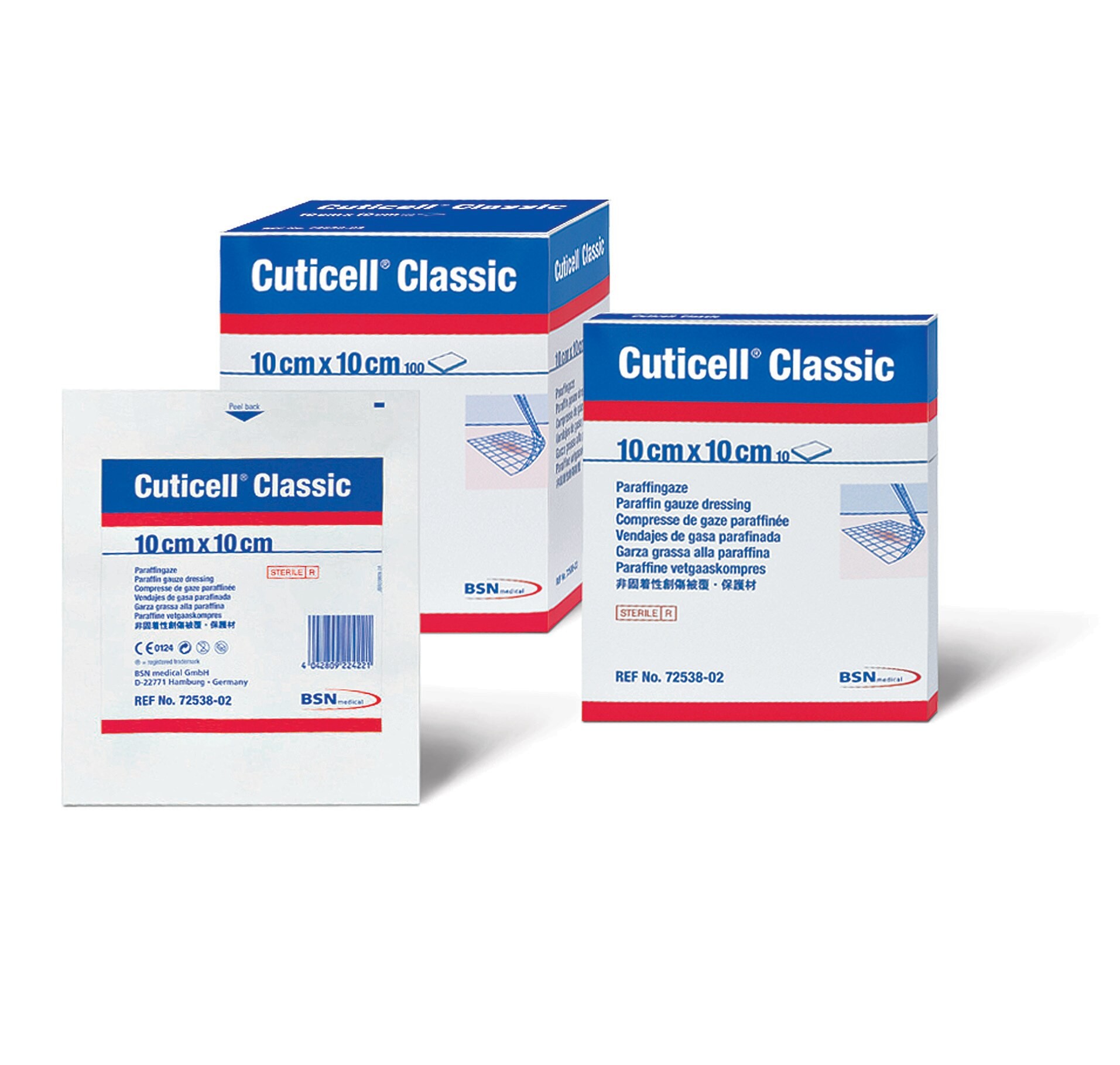 Cuticell Classic 10cmx10cm AP 10 Salbenkompr. Paraffin-Basis