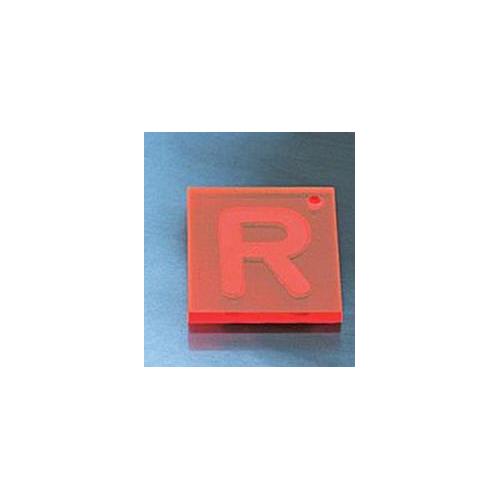 Röntgenbuchstabe rechts 25mm fluoriszierende Bleimarke