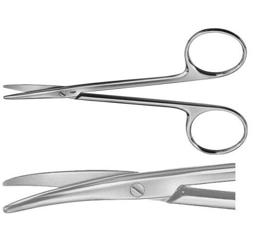 Präparier-u. Strabismusschere 11,5cm gebogen st/st