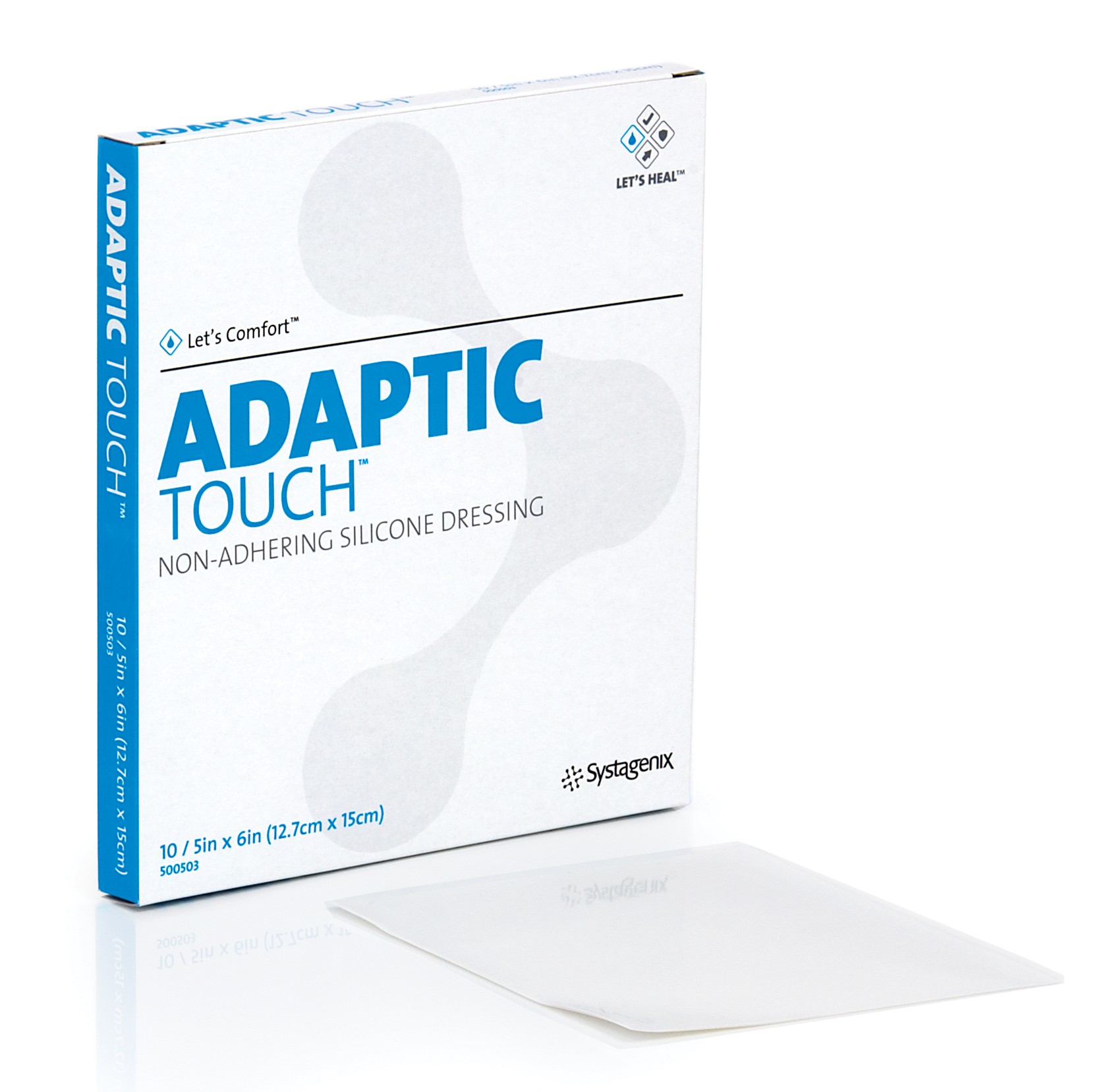 Adaptic Touch 7,6x5,0cm nicht haftende AP 10 Silikon-Wundauflage