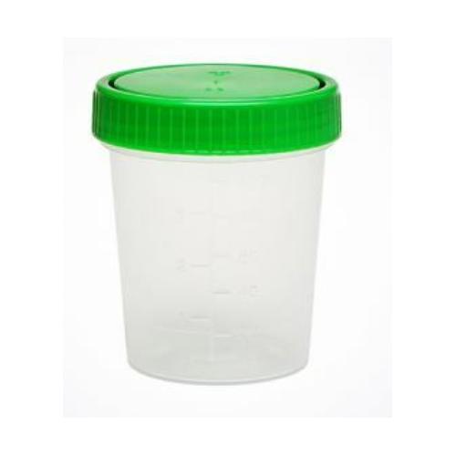 Med Comfort Urinbecher 125ml AP 500 unsteril, mit Schraubdeckel grün