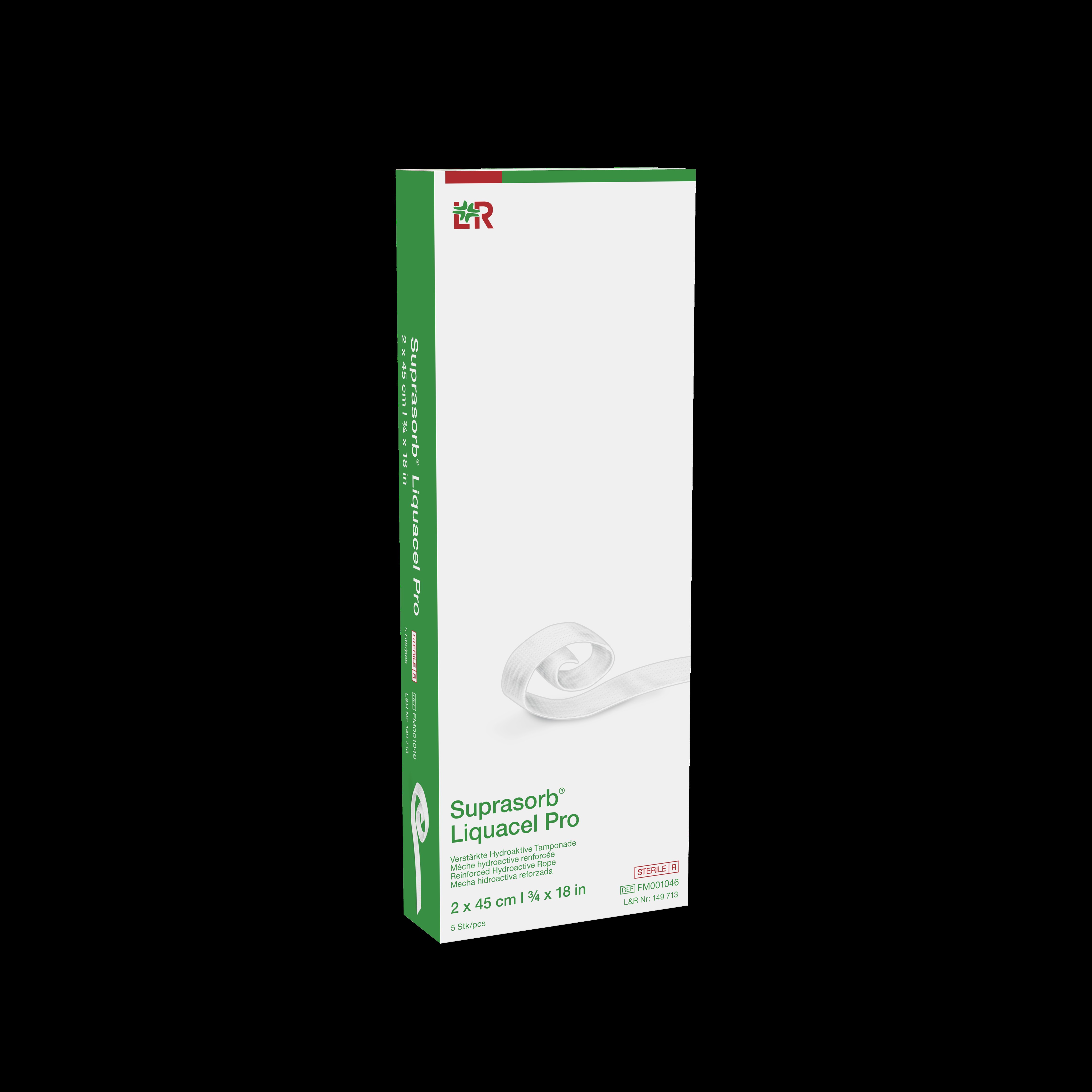 Suprasorb Liquacel Pro steril, 2x45cm, 5 Stück